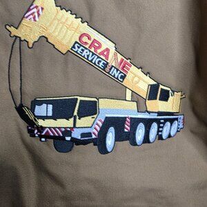 Red Kap Hooded Jacket  Crane Service Embroidered Mens Size Small Pockets